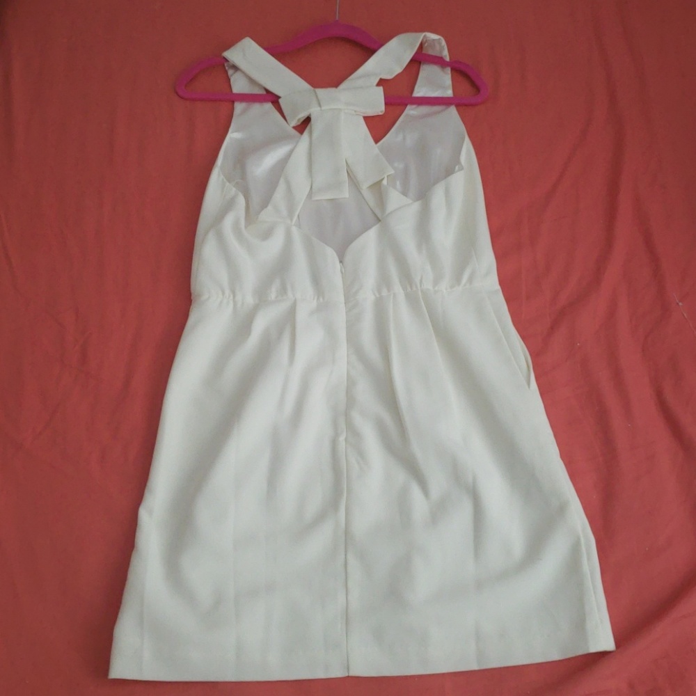 White mini cocktail dress